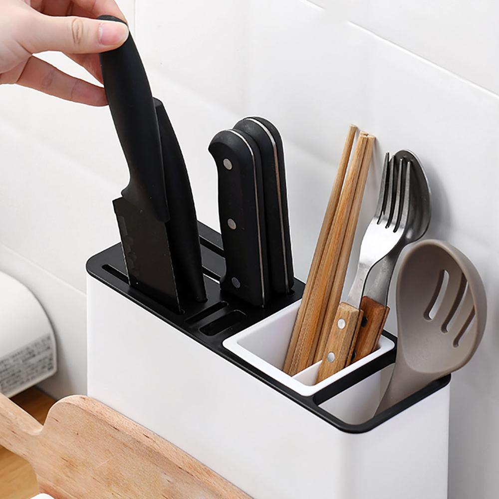 Kitchen Tableware Storage Holder Plastic Knife Rack