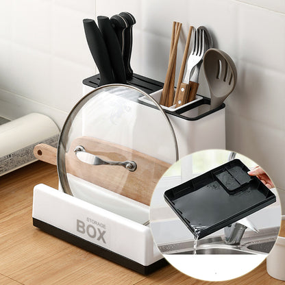 Kitchen Tableware Storage Holder Plastic Knife Rack