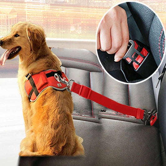 Adjustable Pet Car Seat Belt Safety Harness Lead Clip
