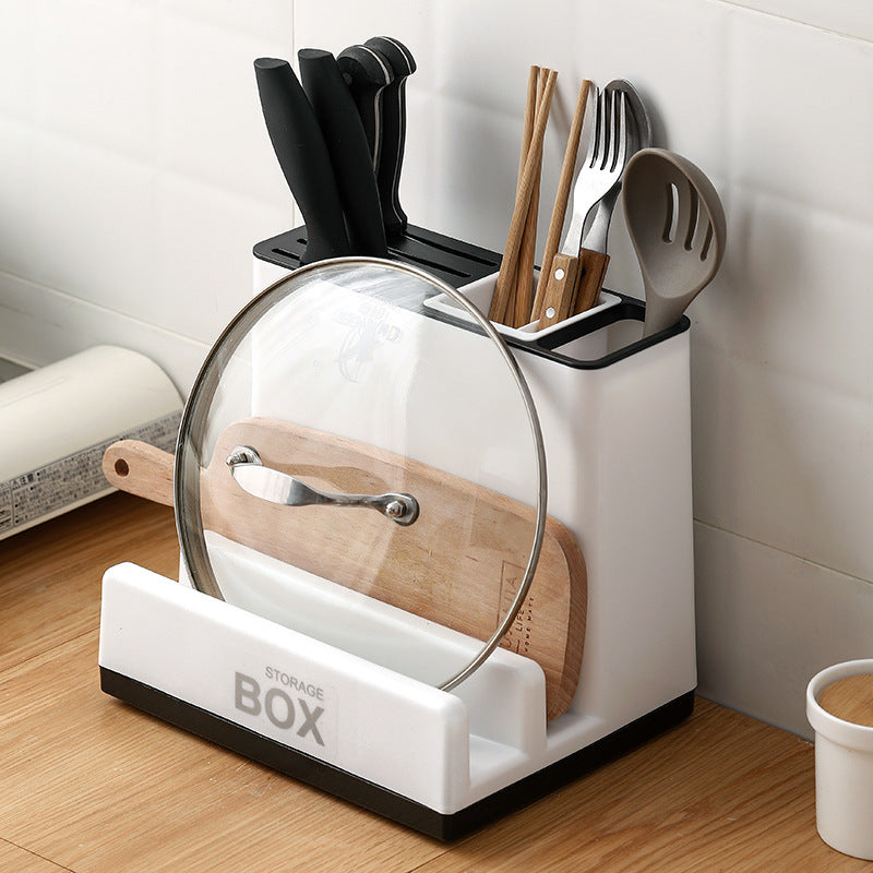 Kitchen Tableware Storage Holder Plastic Knife Rack