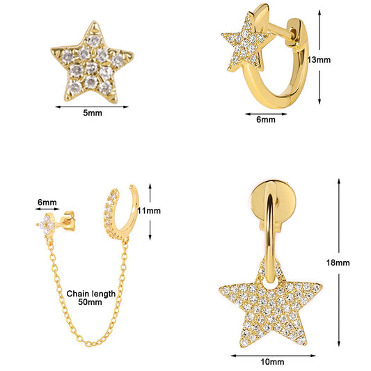 Starry Sky Cloud Light Luxury Earrings High-End