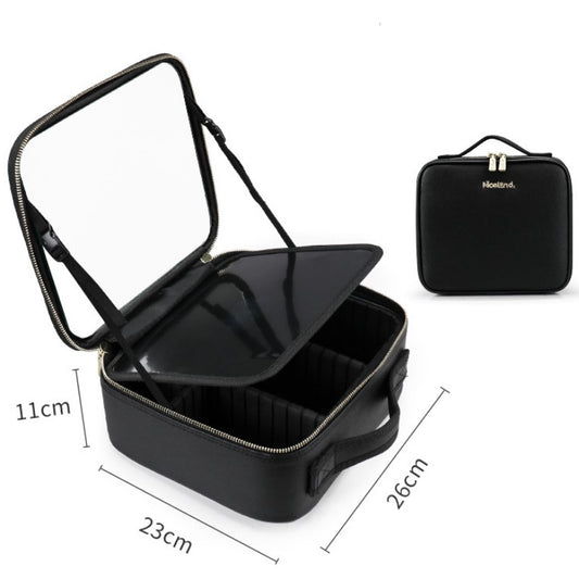 LED Cosmetic Bag with Mirror, Fashionable Travel Makeup Case