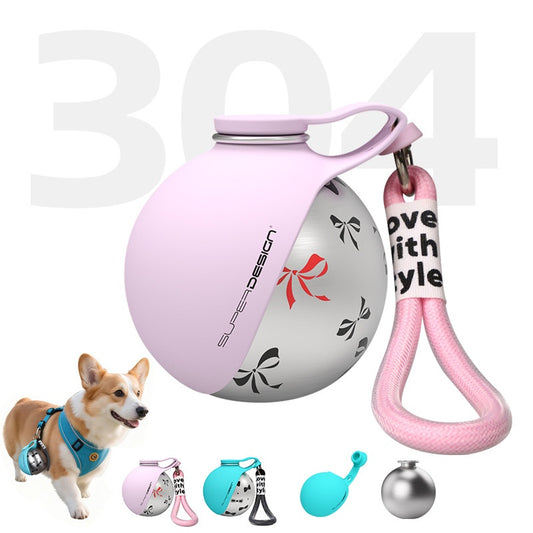 Portable Pet Stainless Steel Water Bottle Travel Bowl